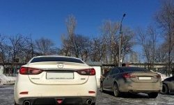 12 699 р. Диффузор заднего бампера Sport v1  Mazda 6  GJ (2015-2018) 1-ый рестайлинг седан (Неокрашенная)  с доставкой в г. Москва. Увеличить фотографию 2