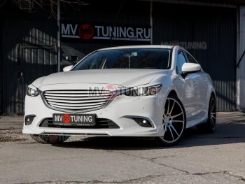 8 999 р. Решетка радиатора MV tuning Mazda 6 GJ 1 рестайлинг универсал (2015-2018) (Неокрашенная)  с доставкой в г. Москва. Увеличить фотографию 1