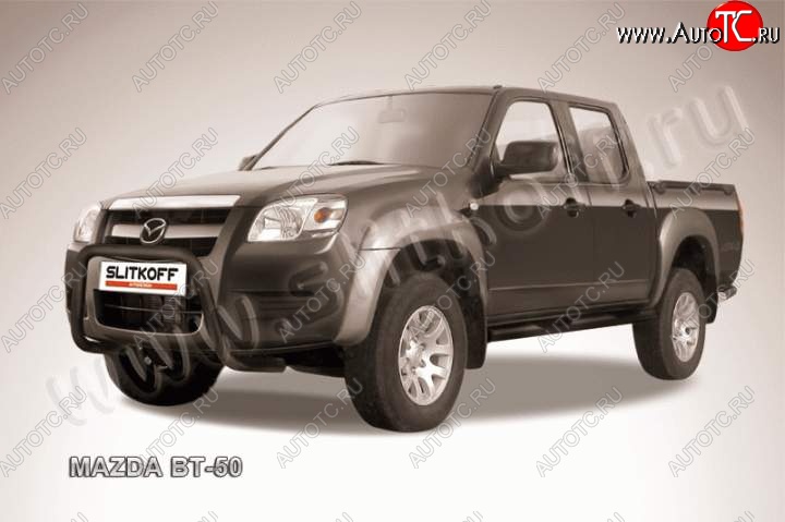 17 549 р. Кенгурятник d57 низкий мини Mazda BT-50 (2006-2011) (Цвет: серебристый)  с доставкой в г. Москва