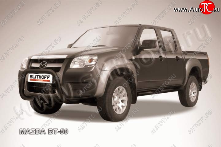 22 999 р. Кенгурятник d76 низкий мини Mazda BT-50 (2006-2011) (Цвет: серебристый)  с доставкой в г. Москва