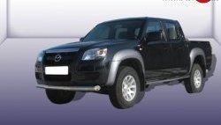 Одинарная защита переднего бампера диаметром 76 мм Slitkoff Mazda BT-50 (2006-2011)