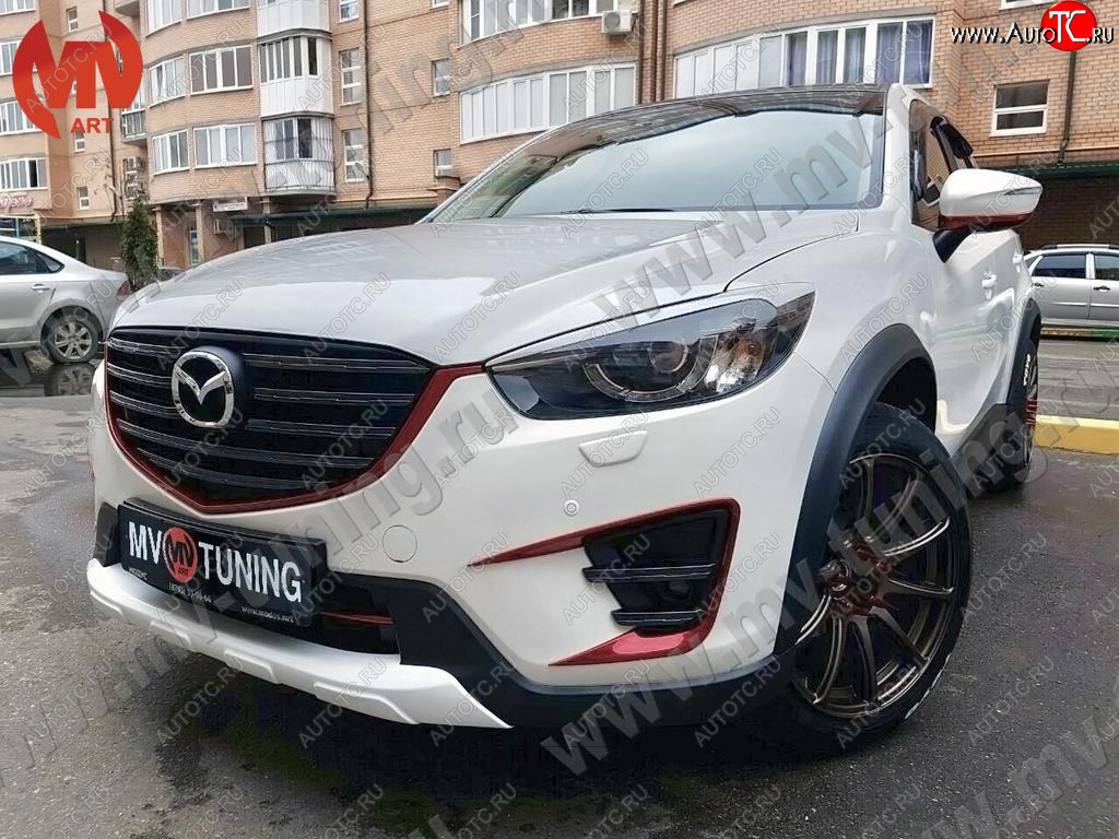 9 199 р. Расширители колесных арок MV-Tuning  Mazda CX-5  KE (2011-2017) дорестайлинг, рестайлинг (Неокрашенный)  с доставкой в г. Москва