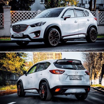 9 199 р. Расширители колесных арок MV-Tuning  Mazda CX-5  KE (2011-2017) дорестайлинг, рестайлинг (Неокрашенный)  с доставкой в г. Москва. Увеличить фотографию 2