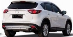 4 149 р. Накладка на задний бампер СТ v2 v2 Mazda CX-5 KE дорестайлинг (2011-2014) (Неокрашенная)  с доставкой в г. Москва. Увеличить фотографию 2