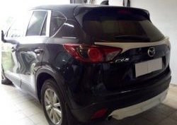 4 149 р. Накладка на задний бампер СТ v2 v2 Mazda CX-5 KE дорестайлинг (2011-2014) (Неокрашенная)  с доставкой в г. Москва. Увеличить фотографию 6