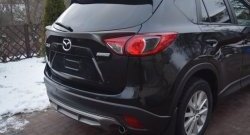 4 149 р. Накладка на задний бампер СТ v2 v2 Mazda CX-5 KE дорестайлинг (2011-2014) (Неокрашенная)  с доставкой в г. Москва. Увеличить фотографию 8