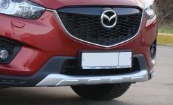 4 649 р. Накладка Sport Line на передний бампер Mazda CX-5 KE дорестайлинг (2011-2014) (Неокрашенная)  с доставкой в г. Москва. Увеличить фотографию 2