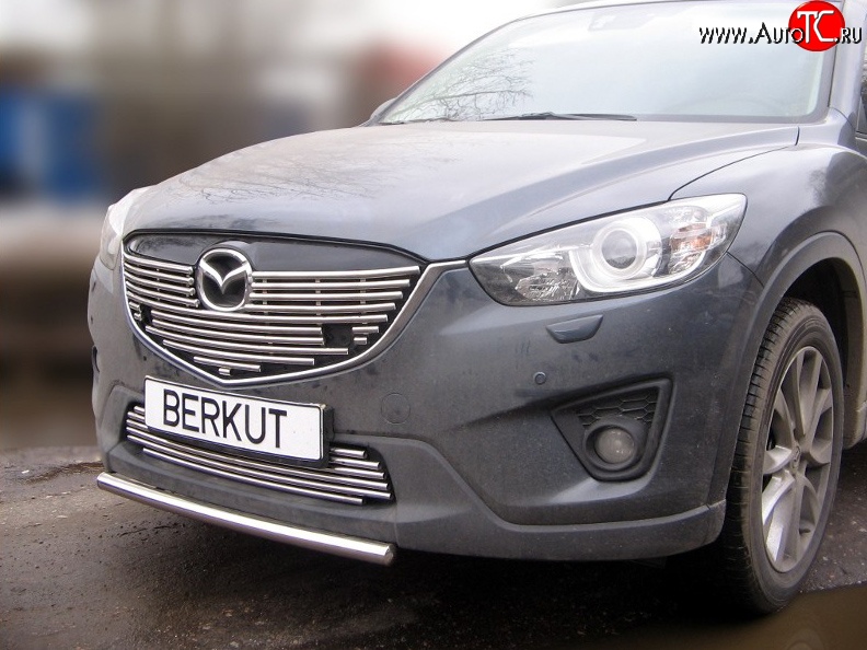 5 199 р. Декоративная вставка воздухозаборника Berkut (d16 мм) Mazda CX-5 KE дорестайлинг (2011-2014)  с доставкой в г. Москва