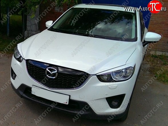 1 399 р. Реснички на фары CT v2 Mazda CX-5 KE дорестайлинг (2011-2014) (Неокрашенные)  с доставкой в г. Москва