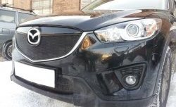 2 299 р. Нижняя сетка на бампер Russtal (черная) Mazda CX-5 KE дорестайлинг (2011-2014)  с доставкой в г. Москва. Увеличить фотографию 2