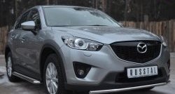 15 499 р. Одинарная защита переднего бампера диаметром 42 мм SLITKOFF Mazda CX-5 KE дорестайлинг (2011-2014)  с доставкой в г. Москва. Увеличить фотографию 4