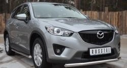 16 999 р. Одинарная защита переднего бампера диаметром 63 мм SLITKOFF Mazda CX-5 KE дорестайлинг (2011-2014)  с доставкой в г. Москва. Увеличить фотографию 4