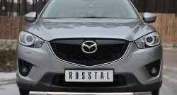 15 349 р. Одинарная защита переднего бампера диаметром 63 мм SLITKOFF  Mazda CX-5  KE (2011-2017) дорестайлинг, рестайлинг  с доставкой в г. Москва. Увеличить фотографию 1