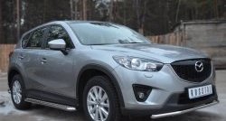 24 649 р. Широкая защита порогов SLITKOFF  Mazda CX-5  KE (2011-2017) дорестайлинг, рестайлинг  с доставкой в г. Москва. Увеличить фотографию 4