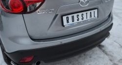 15 999 р. Защита заднего бампера (Ø63 мм уголки, нержавейка) SLITKOFF  Mazda CX-5  KE (2011-2017) дорестайлинг, рестайлинг  с доставкой в г. Москва. Увеличить фотографию 2