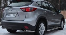 15 999 р. Защита заднего бампера (Ø63 мм уголки, нержавейка) SLITKOFF  Mazda CX-5  KE (2011-2017) дорестайлинг, рестайлинг  с доставкой в г. Москва. Увеличить фотографию 3