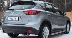 16 899 р. Защита заднего бампера (Ø63 мм уголки, нержавейка) SLITKOFF  Mazda CX-5  KE (2011-2017) дорестайлинг, рестайлинг  с доставкой в г. Москва. Увеличить фотографию 4