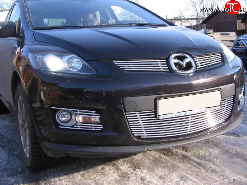 5 399 р. Декоративная вставка решетки радиатора Berkut Mazda CX-7 ER рестайлинг (2010-2012)  с доставкой в г. Москва