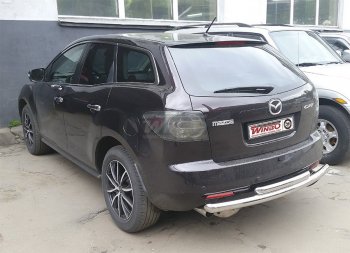 Защита заднего бампера WINBO (двойная труба, нержавейка) Mazda CX-7 ER дорестайлинг (2006-2010)