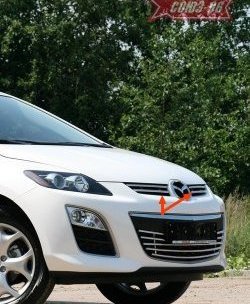 3 689 р. Декоративные элементы решетки радиатора Souz-96 (d16) Mazda CX-7 ER рестайлинг (2010-2012)  с доставкой в г. Москва. Увеличить фотографию 1