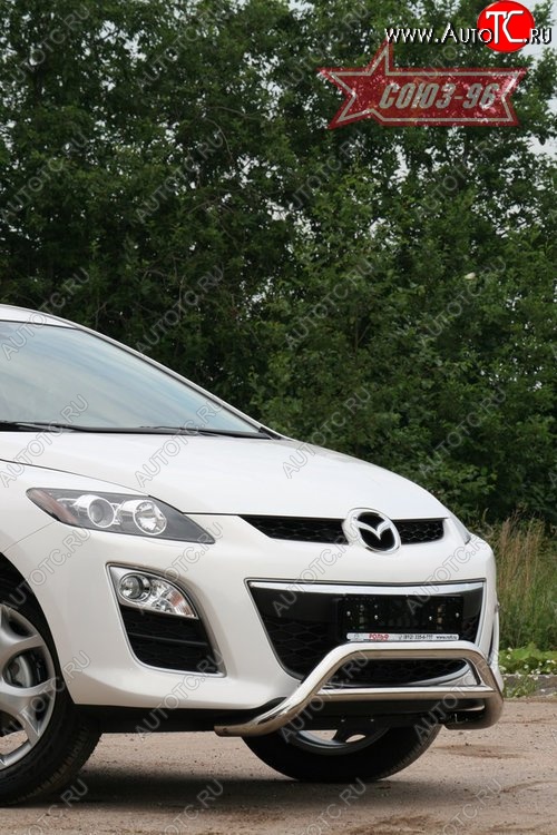 14 039 р. Защита переднего бампера Souz-96 (d60) Mazda CX-7 ER рестайлинг (2010-2012)  с доставкой в г. Москва