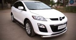 15 349 р. Одинарная защита переднего бампера диаметром 76 мм SLITKOFF Mazda CX-7 ER рестайлинг (2010-2012)  с доставкой в г. Москва. Увеличить фотографию 4