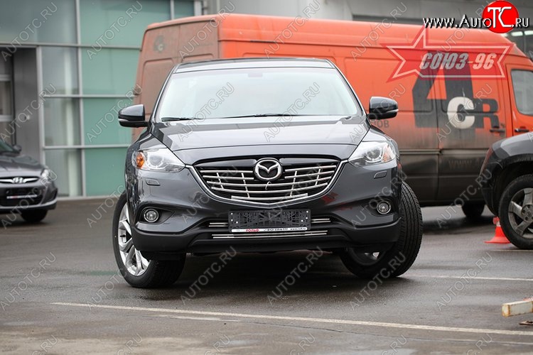 8 819 р. Декоративный элемент решетки радиатора Souz-96 (d16) Mazda CX-9 TB дорестайлинг (2007-2009)  с доставкой в г. Москва