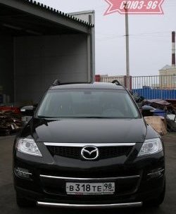 2 384 р. Защита переднего бампера одинарная Souz-96 (d60) Mazda CX-9 TB дорестайлинг (2007-2009)  с доставкой в г. Москва. Увеличить фотографию 2