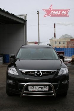 13 409 р. Защита переднего бампера (дорестайлинг) Souz-96 (d60) Mazda CX-9 TB дорестайлинг (2007-2009)  с доставкой в г. Москва. Увеличить фотографию 2