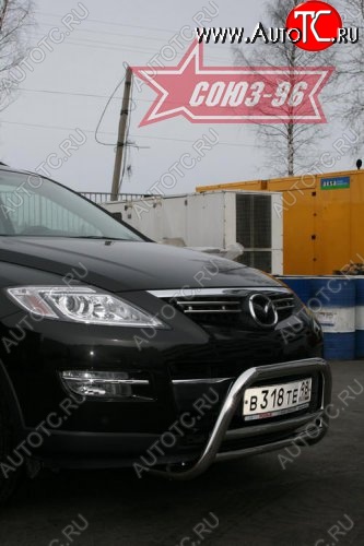 13 409 р. Защита переднего бампера (дорестайлинг) Souz-96 (d60) Mazda CX-9 TB дорестайлинг (2007-2009)  с доставкой в г. Москва