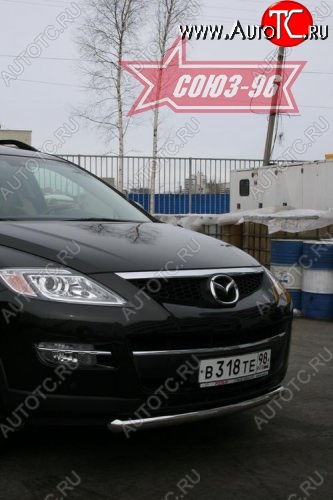 2 384 р. Защита переднего бампера одинарная Souz-96 (d60) Mazda CX-9 TB дорестайлинг (2007-2009)  с доставкой в г. Москва