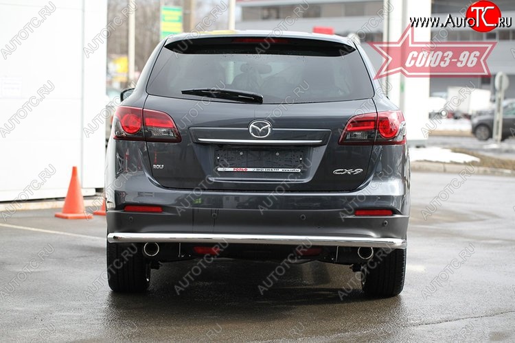 15 029 р. Защита заднего бампера рестайлинг Souz-96 (d60) Mazda CX-9 TB дорестайлинг (2007-2009)  с доставкой в г. Москва