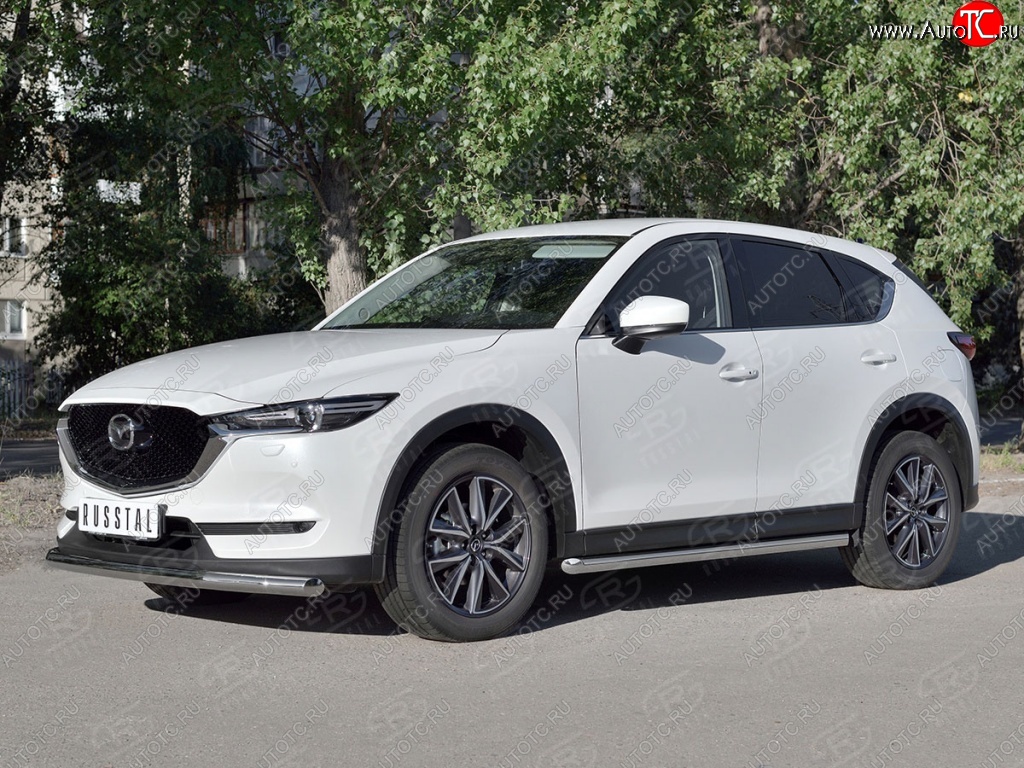 18 749 р. Одинарная защита переднего бампера SLITKOFF диаметром 63 мм Mazda CX-5 KF (2016-2024)  с доставкой в г. Москва