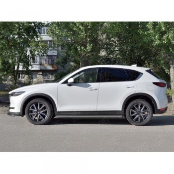 19 999 р. Защита порогов из круглой трубы диаметром 63 мм SLITKOFF v3  Mazda CX-5  KF (2016-2025)  с доставкой в г. Москва. Увеличить фотографию 2