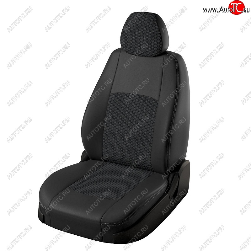 6 199 р. Чехлы для сидений Lord Autofashion Турин (экокожа, жаккард) Mazda CX-5 KF (2016-2024) (Чёрный, вставка жаккард Вега)  с доставкой в г. Москва