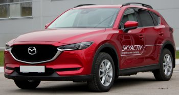 7 599 р. Рейлинги крыши АПС  Mazda CX-5  KF (2016-2025) (Серебристые без поперечин )  с доставкой в г. Москва. Увеличить фотографию 3