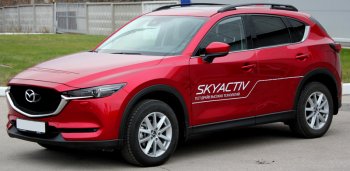 7 599 р. Рейлинги крыши АПС  Mazda CX-5  KF (2016-2025) (Серебристые без поперечин )  с доставкой в г. Москва. Увеличить фотографию 4