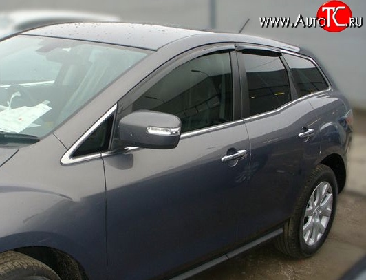 2 999 р. Дефлекторы окон (ветровики) Novline 4 шт Mazda CX-7 ER дорестайлинг (2006-2010)  с доставкой в г. Москва