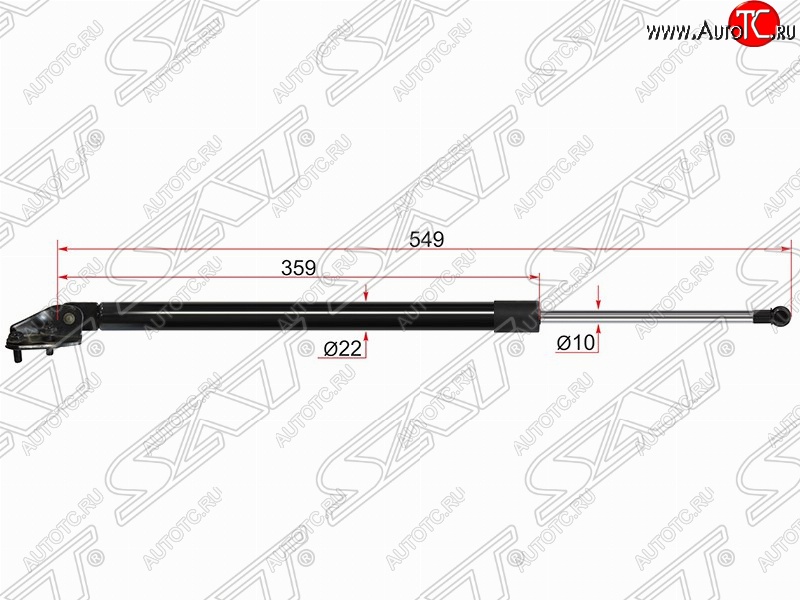 869 р. Левый упор крышки багажника SAT (газовый)  Mazda CX-7  ER (2006-2012) дорестайлинг, рестайлинг  с доставкой в г. Москва