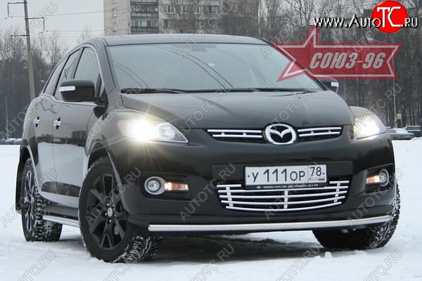 10 664 р. Защита переднего бампера d 42 Mazda CX-7 ER дорестайлинг (2006-2010)  с доставкой в г. Москва