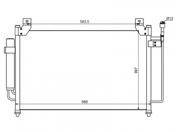 Радиатор кондиционера SAT Mazda CX-7 ER дорестайлинг (2006-2010)