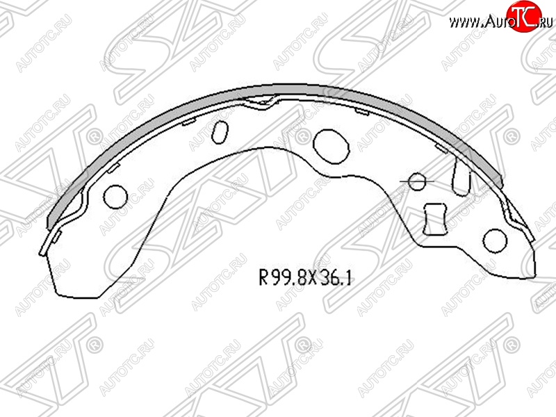 1 069 р. Колодки тормозные задние SAT  Mazda 323/Familia седан BJ дорестайлинг (1998-2000)  с доставкой в г. Москва