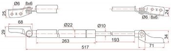 899 р. Левый газовый упор крышки багажника SAT Mazda Premacy (1999-2004)  с доставкой в г. Москва. Увеличить фотографию 1