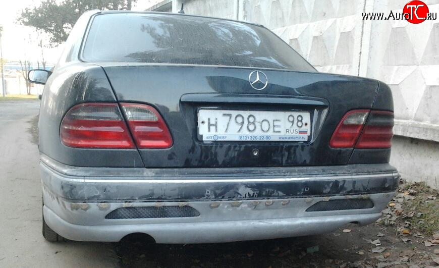 5 199 р. Накладка на задний бампер Sport Mercedes-Benz E-Class W210 дорестайлинг седан (1996-1999)  с доставкой в г. Москва