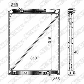 Радиатор двигателя SAT (пластинчатый, МКПП/АКПП) Mercedes-Benz Actros (1995-2024)