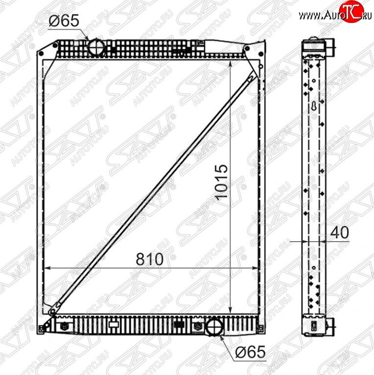 48 999 р. Радиатор двигателя SAT (пластинчатый, МКПП/АКПП) Mercedes-Benz Actros (1995-2024)  с доставкой в г. Москва