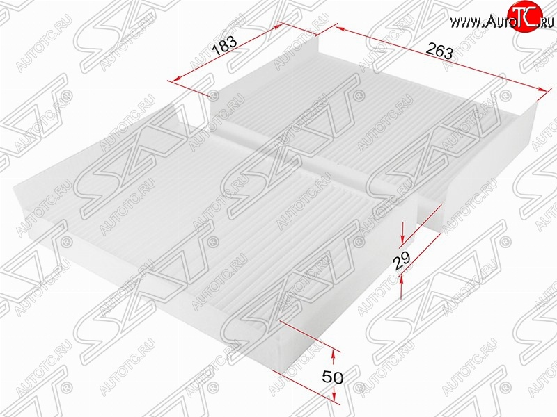579 р. Фильтр салонный SAT (комплект, 263х183х50/29 mm)  Mercedes-Benz CL class  C216 - S class  W221  с доставкой в г. Москва