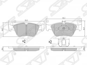 Колодки тормозные передние SAT Mercedes-Benz E-Class W210 универсал рестайлинг (1999-2003)