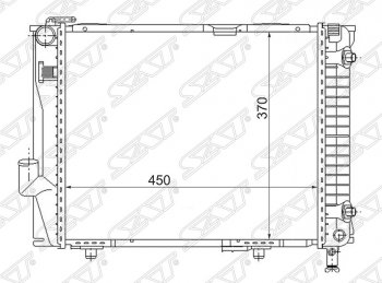 Радиатор двигателя SAT (пластинчатый, 2.6/2.8/3.0/3.2/3.6AMG, МКПП/АКПП) Mercedes-Benz E-Class W124 седан дорестайлинг (1984-1993)
