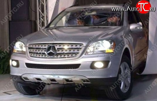 17 299 р. Накладка на передний бампер CT Mercedes-Benz ML class W164 дорестайлинг (2005-2008) (Неокрашенная)  с доставкой в г. Москва